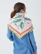 <コットンシルクストールポンポン120>アンティークフラワー