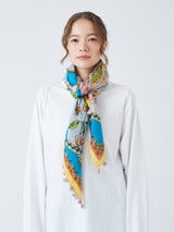 <コットンシルクストールポンポン120>サークルフラワー