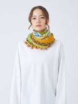 <コットンシルクストールポンポン120>サークルフラワー