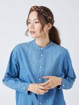 COTTON SCARF 65 / LEOPARD BEG