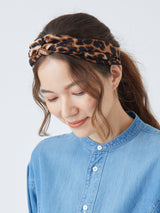 COTTON SCARF 65 / LEOPARD BEG