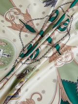 <シルクスカーフ88>スノーグローブ