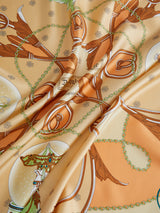 <シルクスカーフ88>スノーグローブ