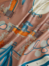 SILK SCARF 88 / COLLAGE FLOWER BALLOON