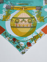 SILK SCARF 88 / COLLAGE FLOWER BALLOON