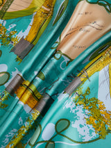 SILK SCARF 88 / COLLAGE FLOWER BALLOON