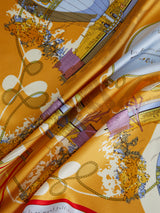 <シルクスカーフ65>コラージュフラワーバルーン