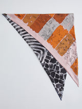 TRIANGULAR SCARF LARGE / ZEBRA GIRAFFE