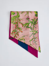 WOOL SILK W MUFFLER COMBINATION / ANTIQUE FLOWER