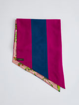 WOOL SILK W MUFFLER COMBINATION / ANTIQUE FLOWER