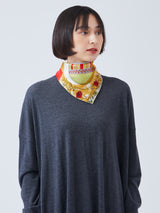 <シルクスカーフ65>コラージュフラワーバルーン