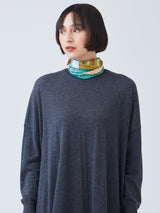 <シルクスカーフ65>コラージュフラワーバルーン