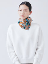 <シルクスカーフ65>コラージュフラワーバルーン