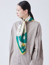 <シルクスカーフ88>スノーグローブ