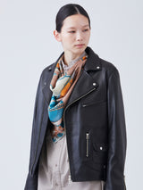 SILK SCARF 88 / COLLAGE FLOWER BALLOON