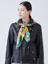 SILK SCARF 88 / COLLAGE FLOWER BALLOON