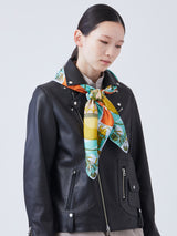 <シルクスカーフ88>コラージュフラワーバルーン