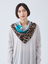 TRIANGULAR SCARF LARGE / ZEBRA GIRAFFE