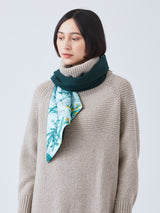 WOOL SILK W MUFFLER / ANTIQUE FLOWER