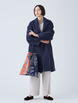 PRINT TOTE BAG L / DOT STRIPE BELT