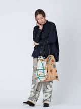 PRINT TOTE BAG L / SQUARE BELT