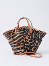 <PVC扇形バッグ>ゼブラジラフ