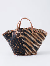 <PVC扇形バッグ>ゼブラジラフ