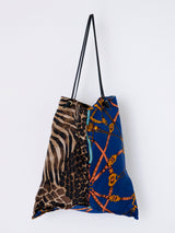 PRINT TOTE BAG L / ZEBRA GIRAFFE