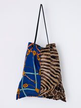 PRINT TOTE BAG L / ZEBRA GIRAFFE