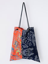 PRINT TOTE BAG L / DOT STRIPE BELT