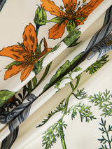SILK SCARF 65 / FRAME FLOWER