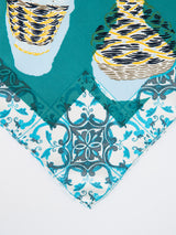 <シルクスカーフ88>コラージュウィッカーボトル