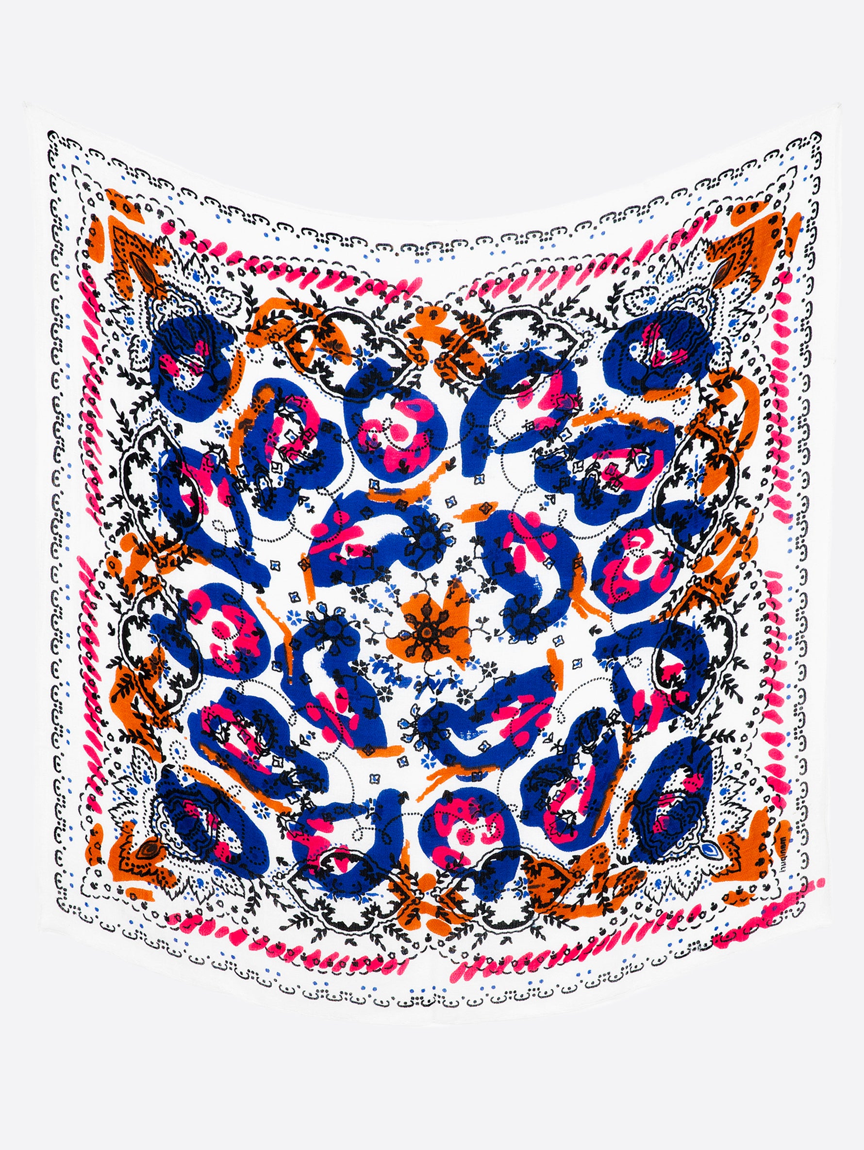 リネンミックスストール120＞ランダムペイズリーバンダナ – manipuri