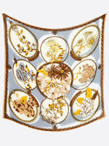 <リネンミックスストール120>コラージュサークルフラワー