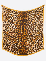 <リネンミックスストール120>レオパードベグ