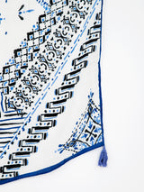 <リネンミックスストールタッセル付き120>ドローバンダナ