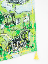 LINEN MIX STOLE WITH TASSEL 120 / RESORT MAP