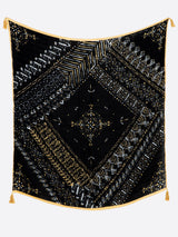 <リネンミックスストールタッセル付き120>ドローバンダナ