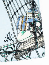 LINEN MIX STOLE 120 / BALLOON SKY