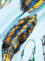 LINEN MIX STOLE 120 / BALLOON SKY