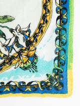 <リネンミックスストール120>コラージュサークルフラワー