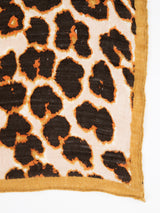 <リネンミックスストール120>レオパードベグ