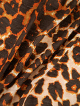 <リネンミックスストール120>レオパードベグ