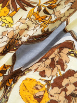 <リネンミックスストールタッセル付き120>コラージュサークルフラワー