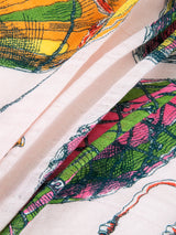 LINEN MIX STOLE 120 / BALLOON SKY