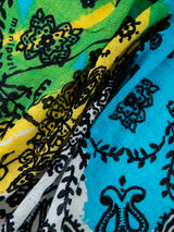 <リネンミックスストールタッセル付き120>バタフライドローバンダナ