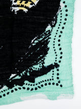 <リネンミックスストール120>フラワードローバンダナ