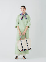 <帆布トートバッグL>ランダムペイズリーバンダナ