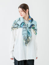 LINEN MIX STOLE 120 / BALLOON SKY