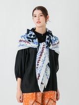 LINEN MIX STOLE 120 / RANDOM PAISLEY BANDANNA